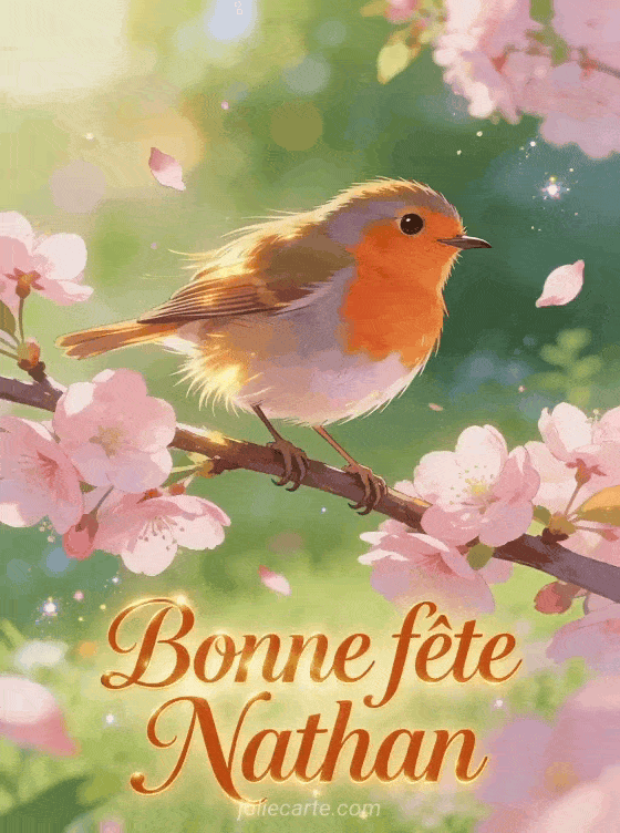Carte bonne fête Nathan animée
