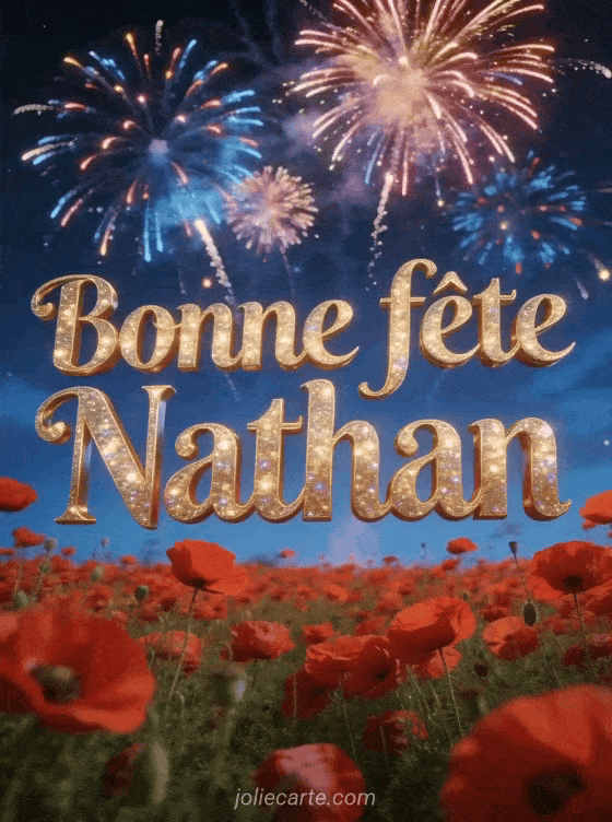 Carte bonne fête Nathan animée