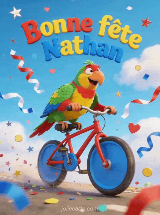 Carte bonne fête Nathan animée