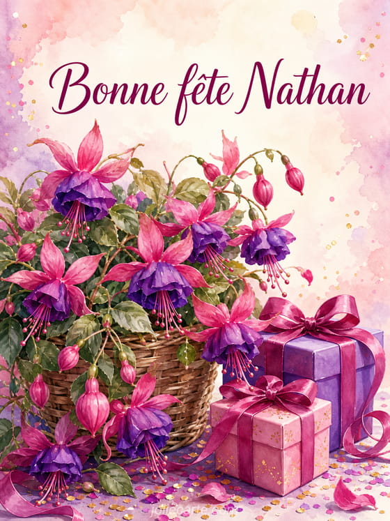 Carte bonne fĂȘte Nathan