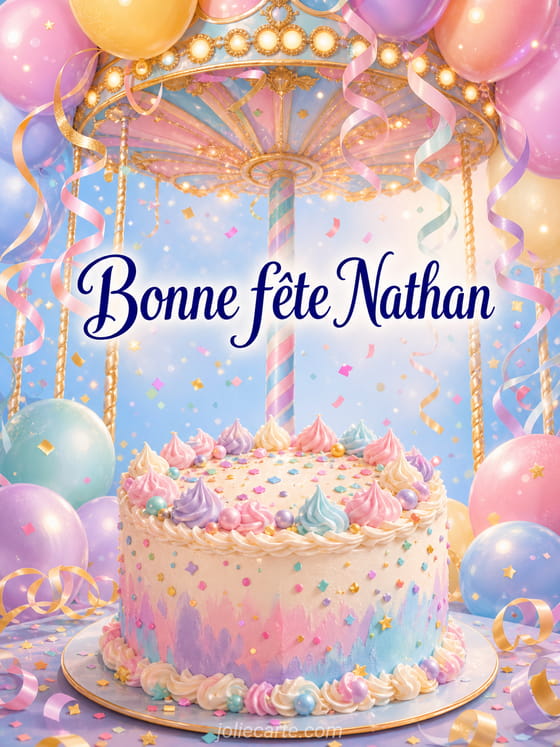 Carte bonne fĂȘte Nathan