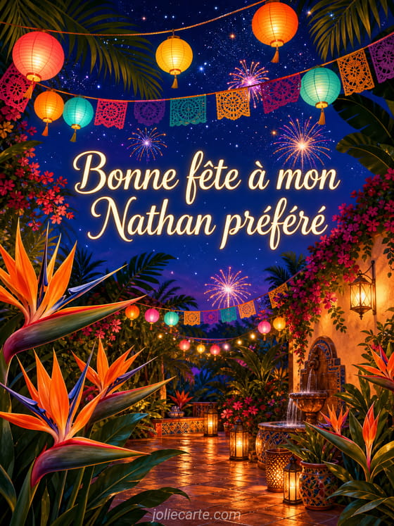 Carte bonne fĂȘte Nathan