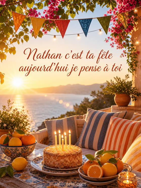 Carte bonne fĂȘte Nathan