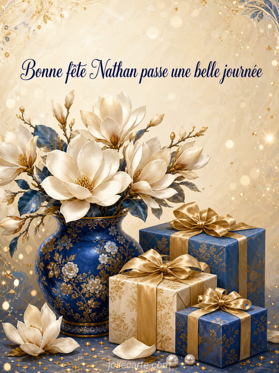 Carte bonne fĂȘte Nathan