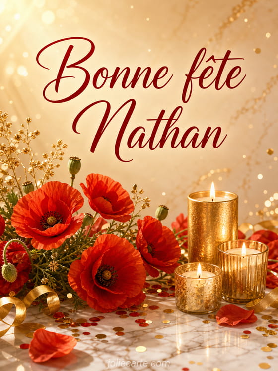 Carte bonne fĂȘte Nathan
