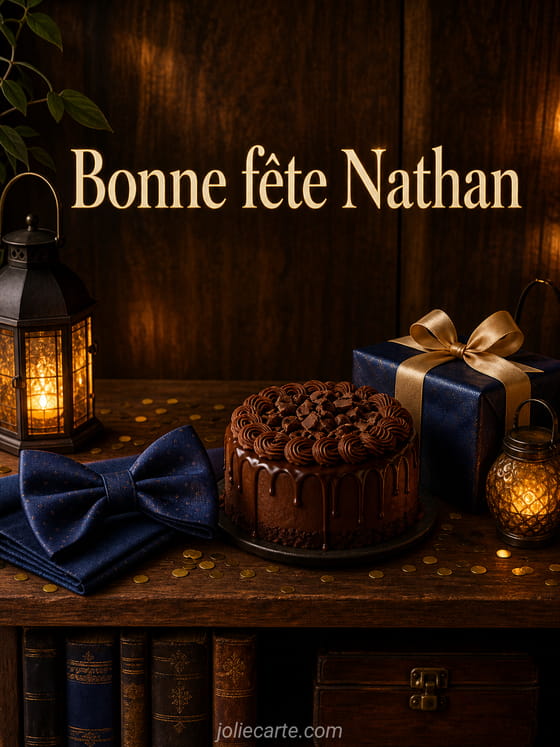 Carte bonne fĂȘte Nathan