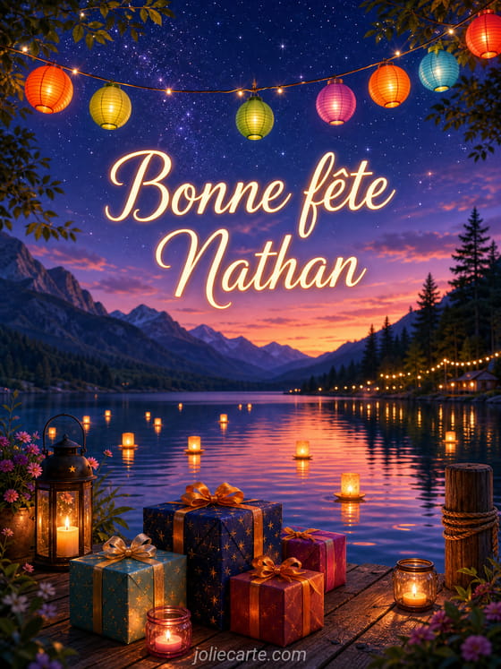 Carte bonne fĂȘte Nathan