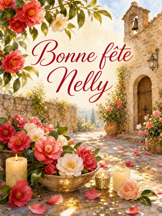 Carte bonne fête Nelly