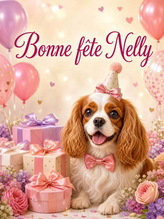 Carte bonne fête Nelly