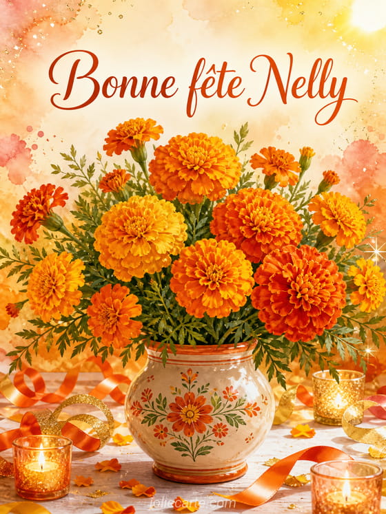 Carte bonne fête Nelly