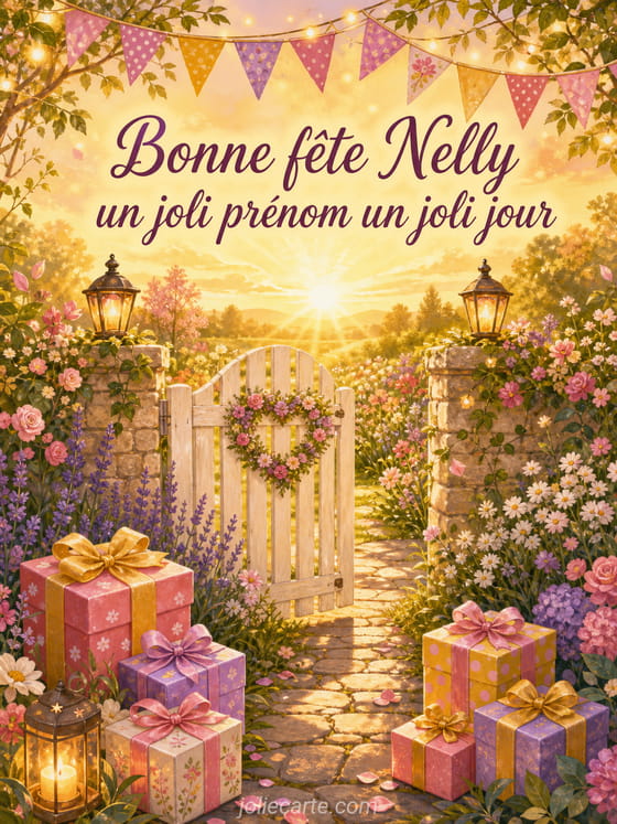 Carte bonne fête Nelly