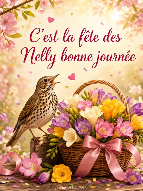 Carte bonne fête Nelly