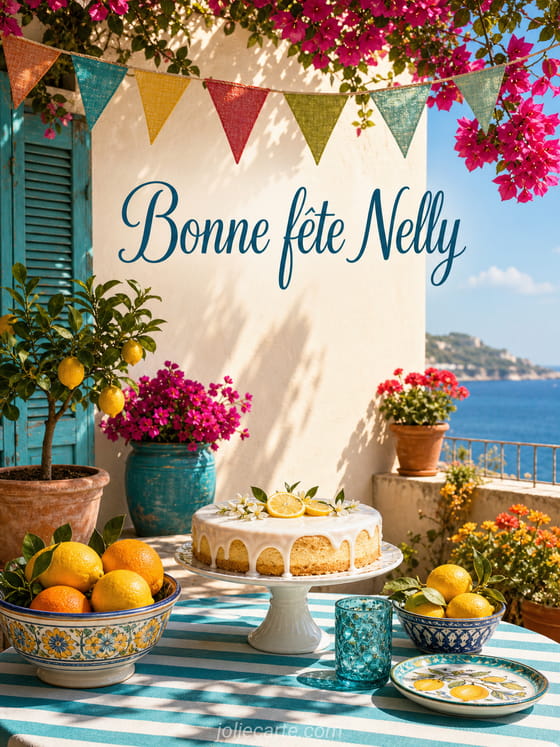 Carte bonne fête Nelly