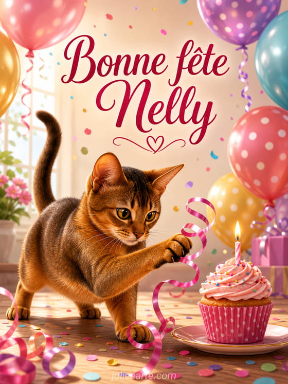 Carte bonne fête Nelly