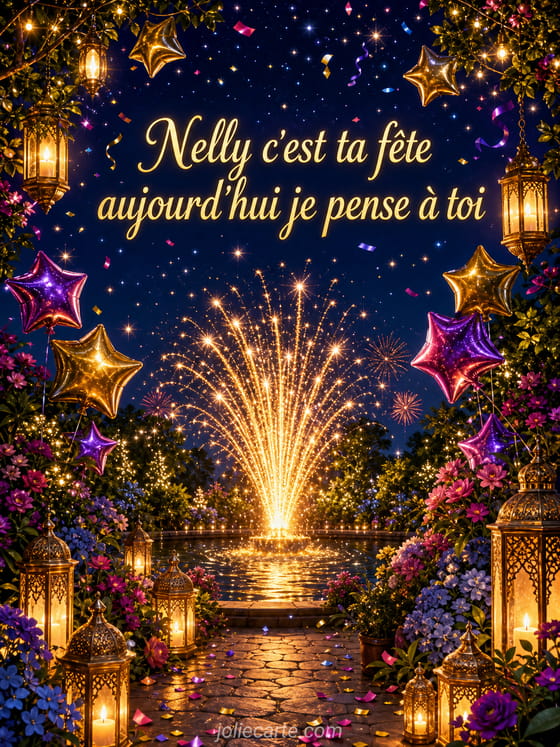 Carte bonne fête Nelly