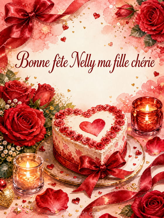 Carte bonne fête Nelly