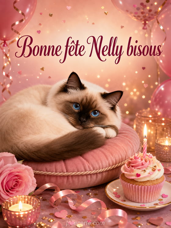 Carte bonne fête Nelly