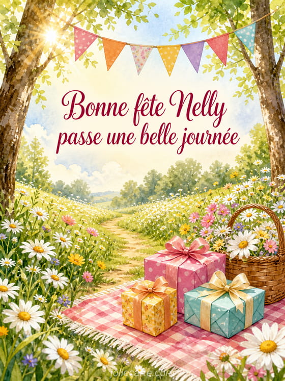 Carte bonne fête Nelly