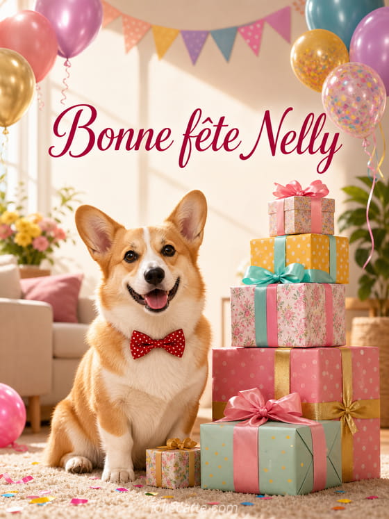 Carte bonne fête Nelly