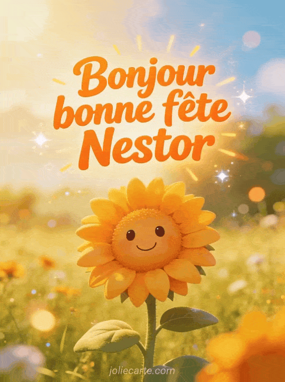 Carte bonne fête Nestor animée