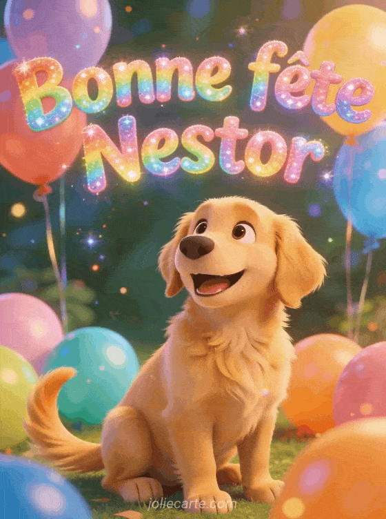 Carte bonne fête Nestor animée