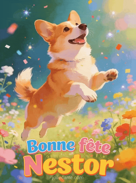 Carte bonne fête Nestor animée