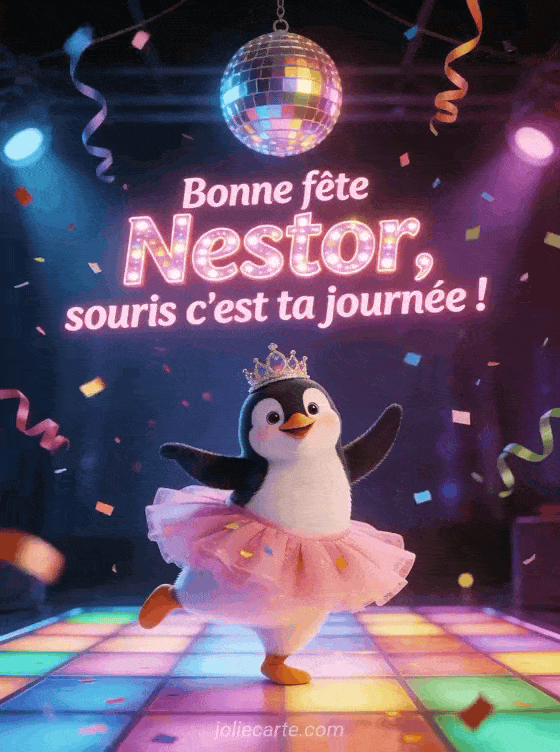 Carte bonne fête Nestor animée