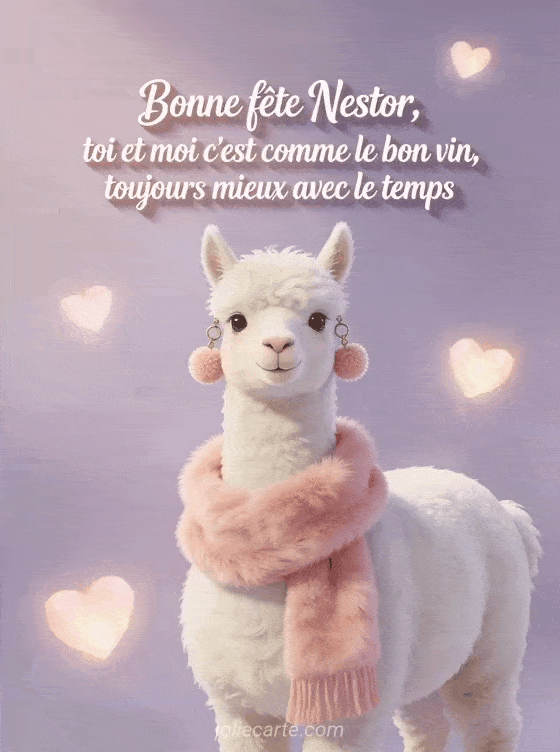 Carte bonne fête Nestor animée