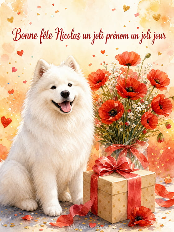 Carte bonne fête Nicolas