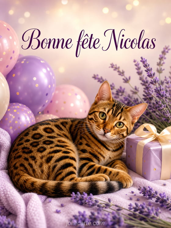 Carte bonne fête Nicolas