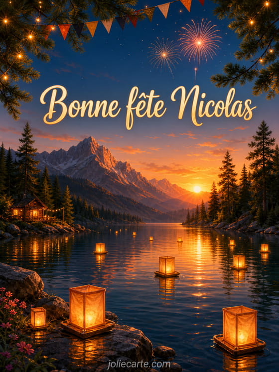 Carte bonne fête Nicolas