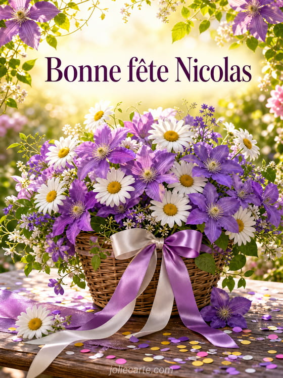 Carte bonne fête Nicolas