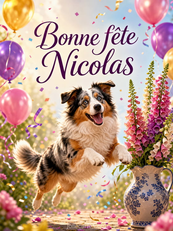 Carte bonne fête Nicolas