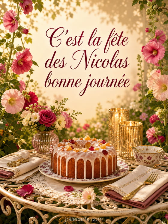 Carte bonne fête Nicolas