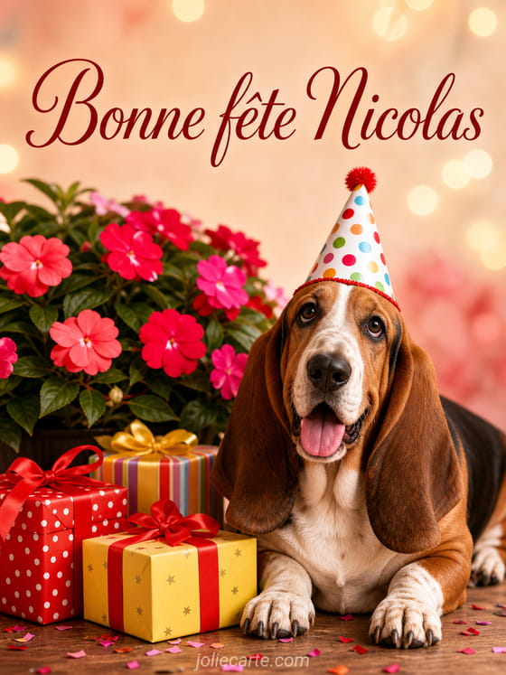 Carte bonne fête Nicolas