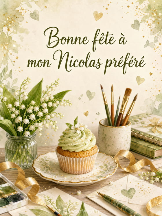 Carte bonne fête Nicolas
