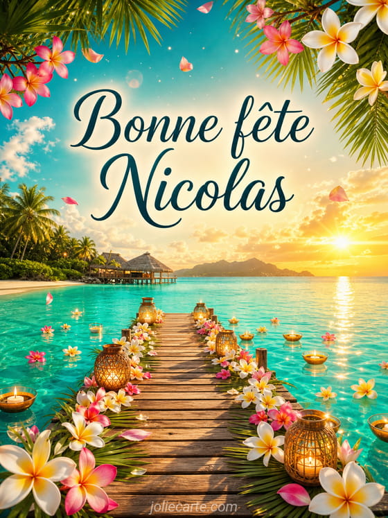 Carte bonne fête Nicolas