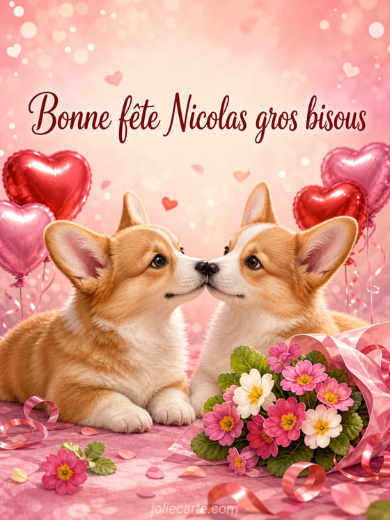 Carte bonne fête Nicolas