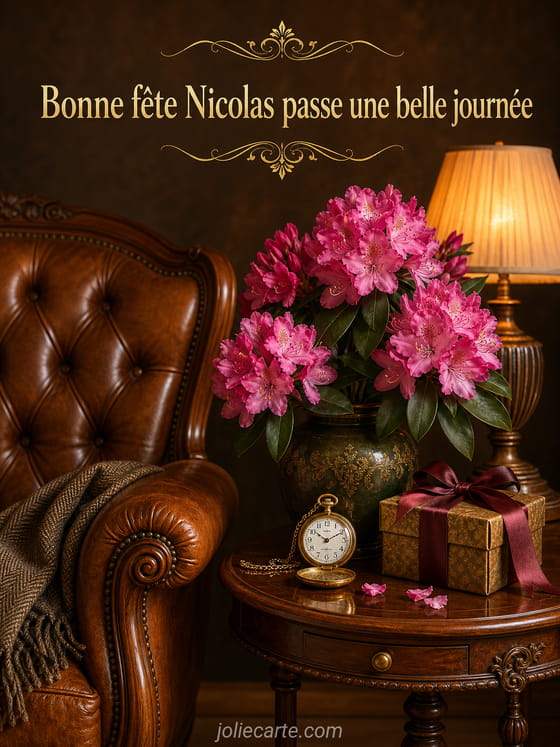 Carte bonne fête Nicolas