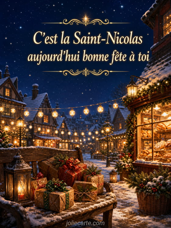 Carte bonne fête Nicolas