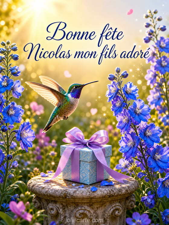 Carte bonne fête Nicolas