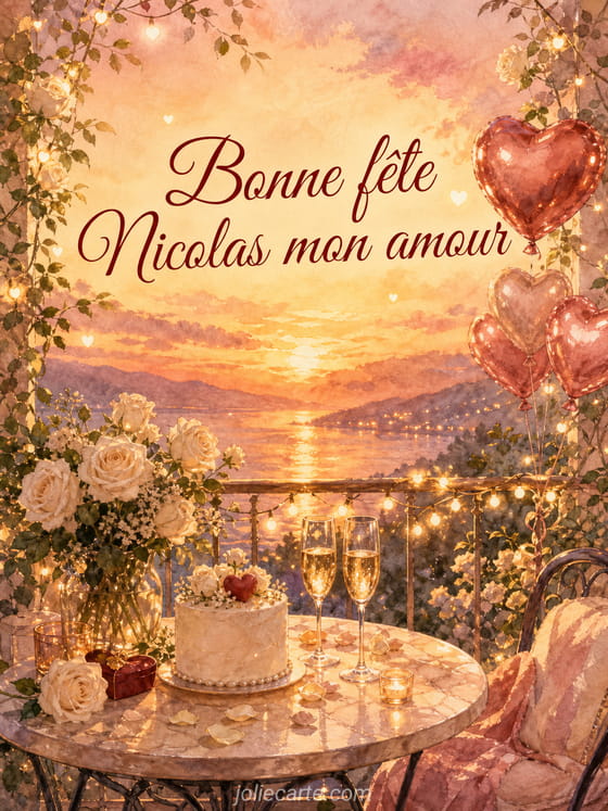 Carte bonne fête Nicolas