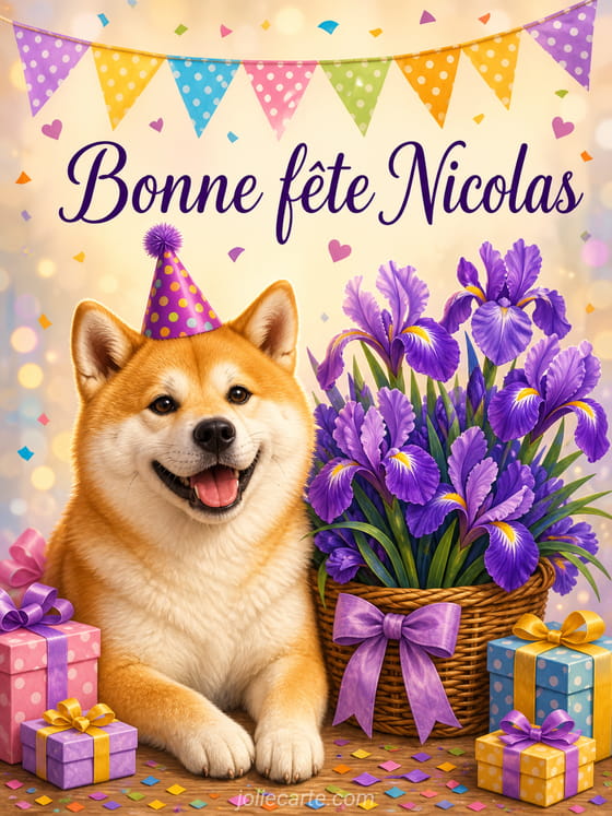 Carte bonne fête Nicolas