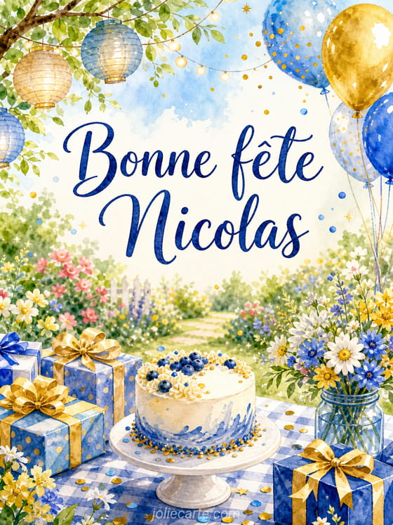 Carte bonne fête Nicolas