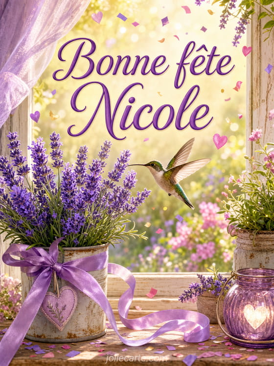 Carte bonne fête Nicole