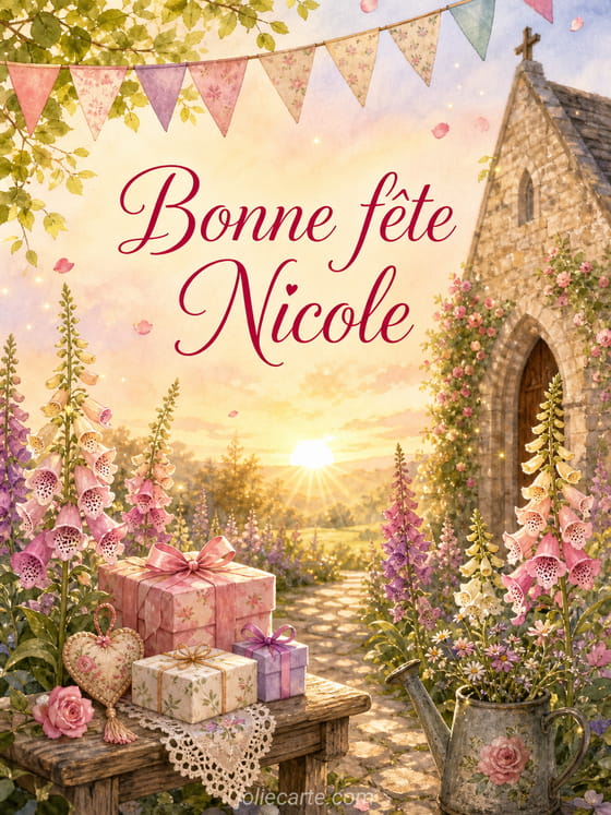 Carte bonne fête Nicole