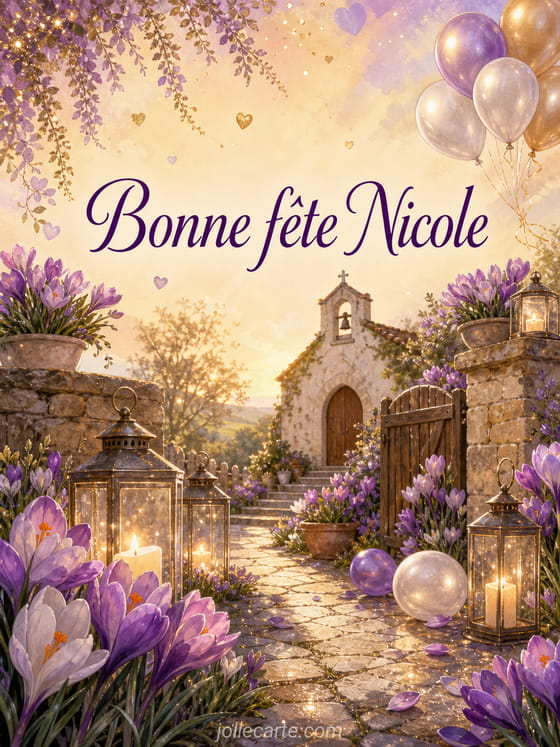 Carte bonne fête Nicole