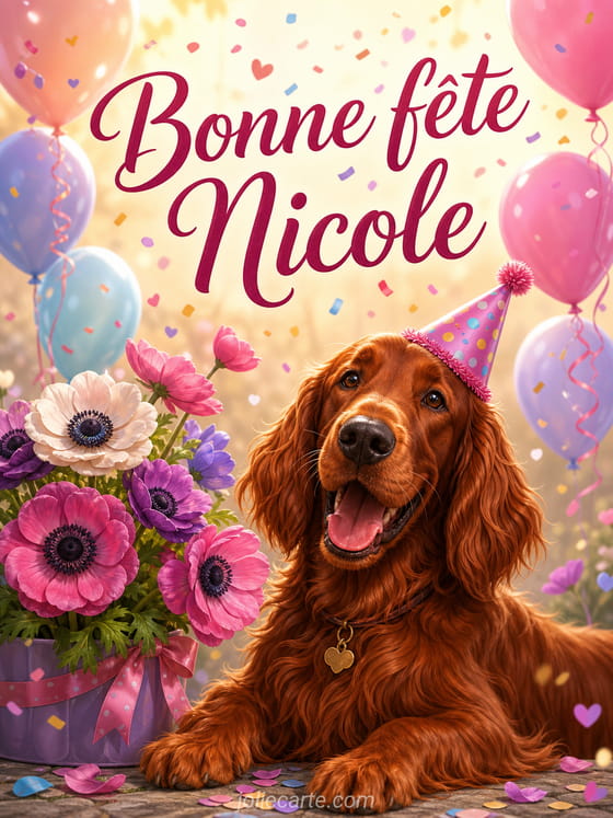 Carte bonne fête Nicole