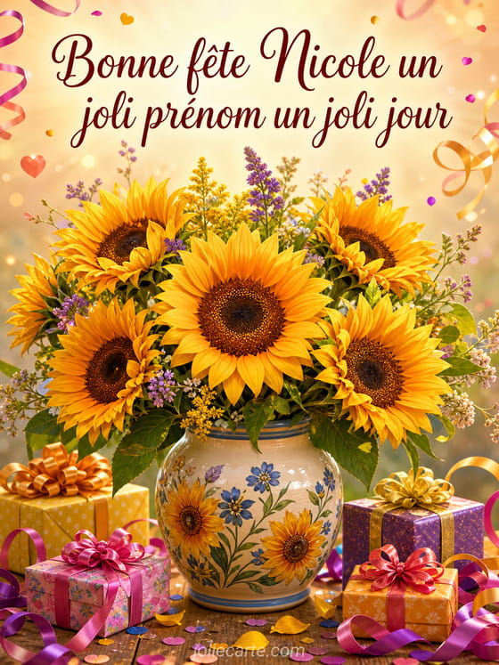Carte bonne fête Nicole