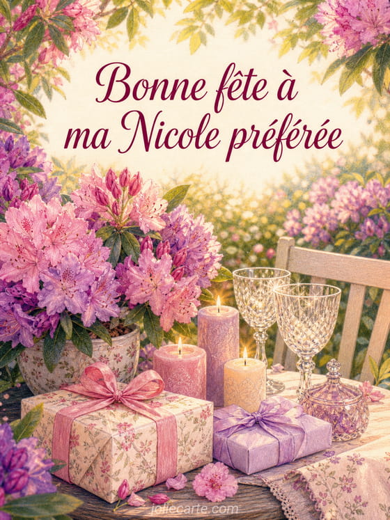 Carte bonne fête Nicole